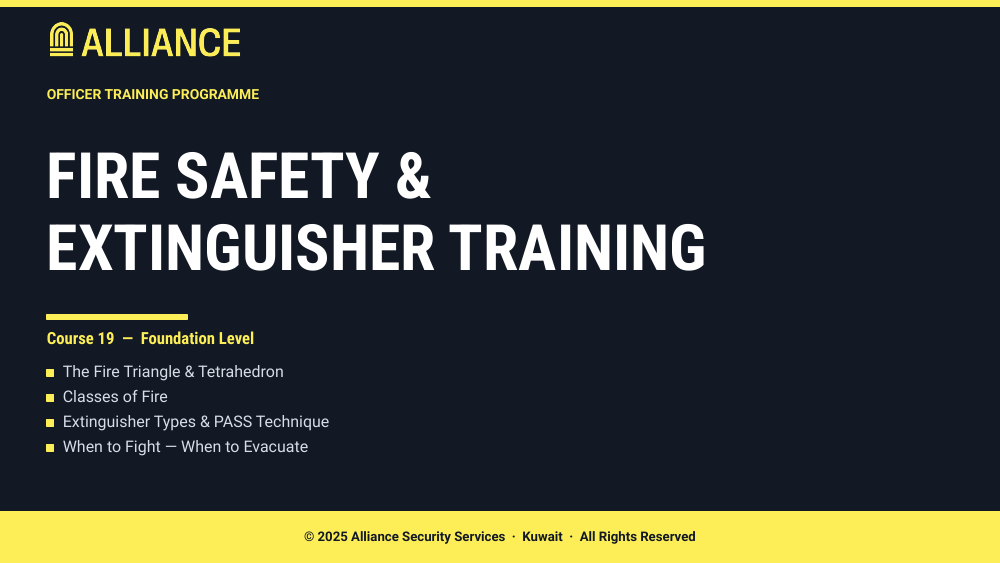 Fire Safety & Extinguisher Training